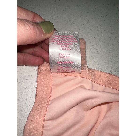 Breezies Bra Lot of 2 NWOT Pink Peach No padding L lace trim adjustable closure - Picture 5 of 9